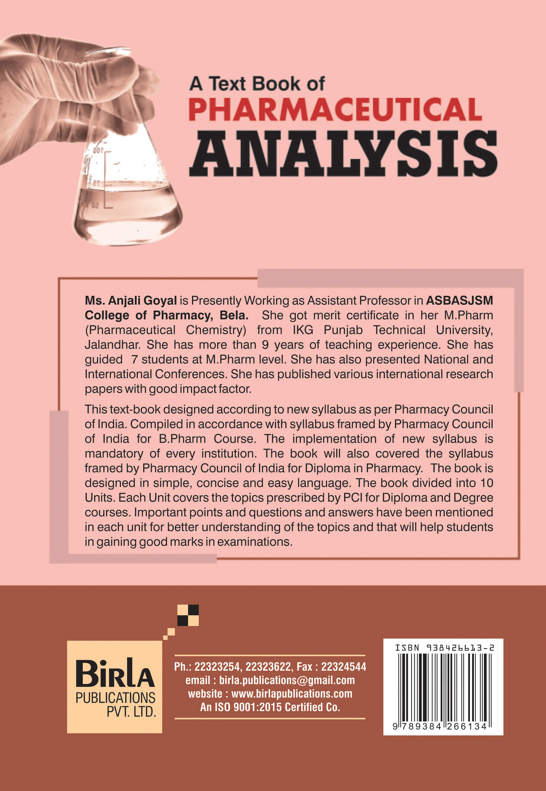 A TEXT BOOK OF PHARMACEUTICAL ANALYSIS || Birla Publications Pvt. Ltd.